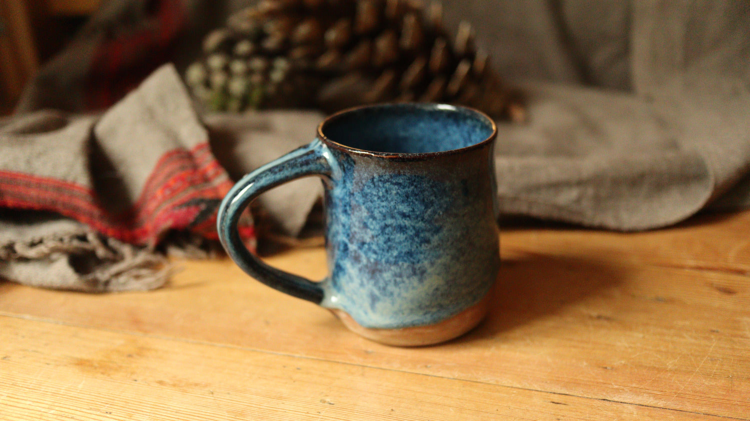 Mug, blue glaze (seconds)