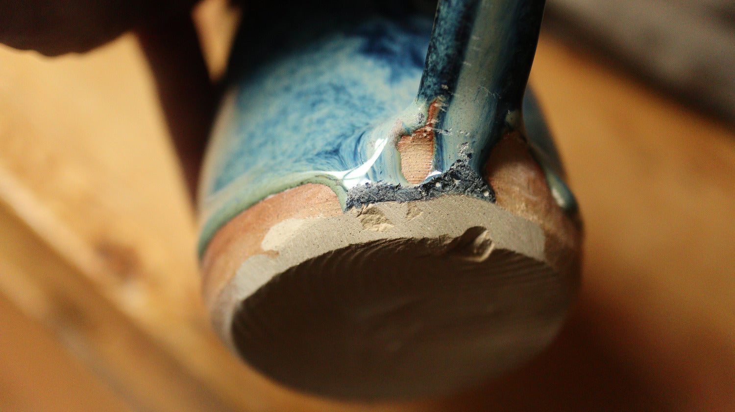 Mug, blue glaze (seconds)