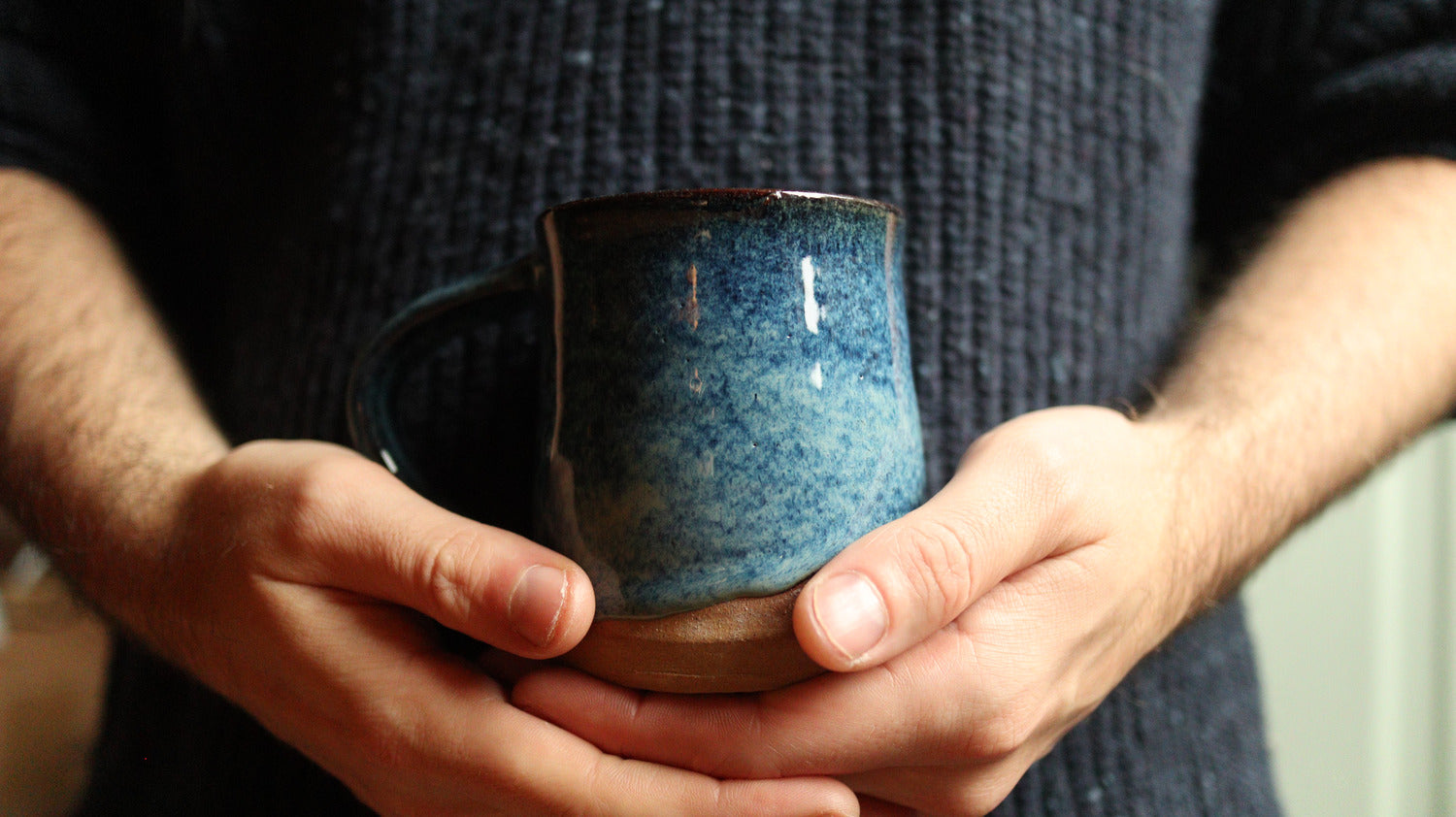 Mug, blue glaze (seconds)