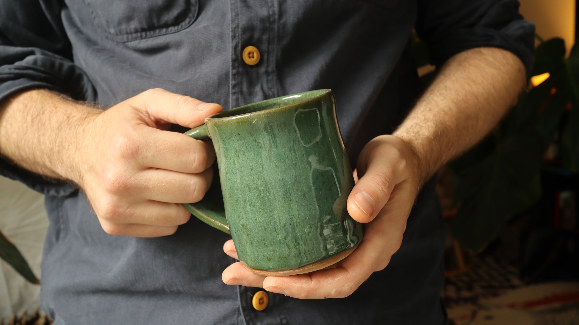 Mug, green glaze