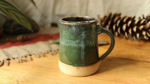 Beer Tankard, Green Glaze