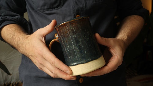 Beer Tankard, Floating Iron Glaze